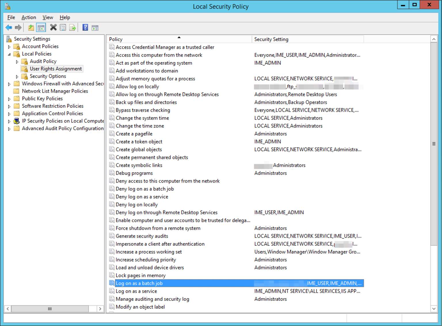 Protección de Windows Server con la política de seguridad local