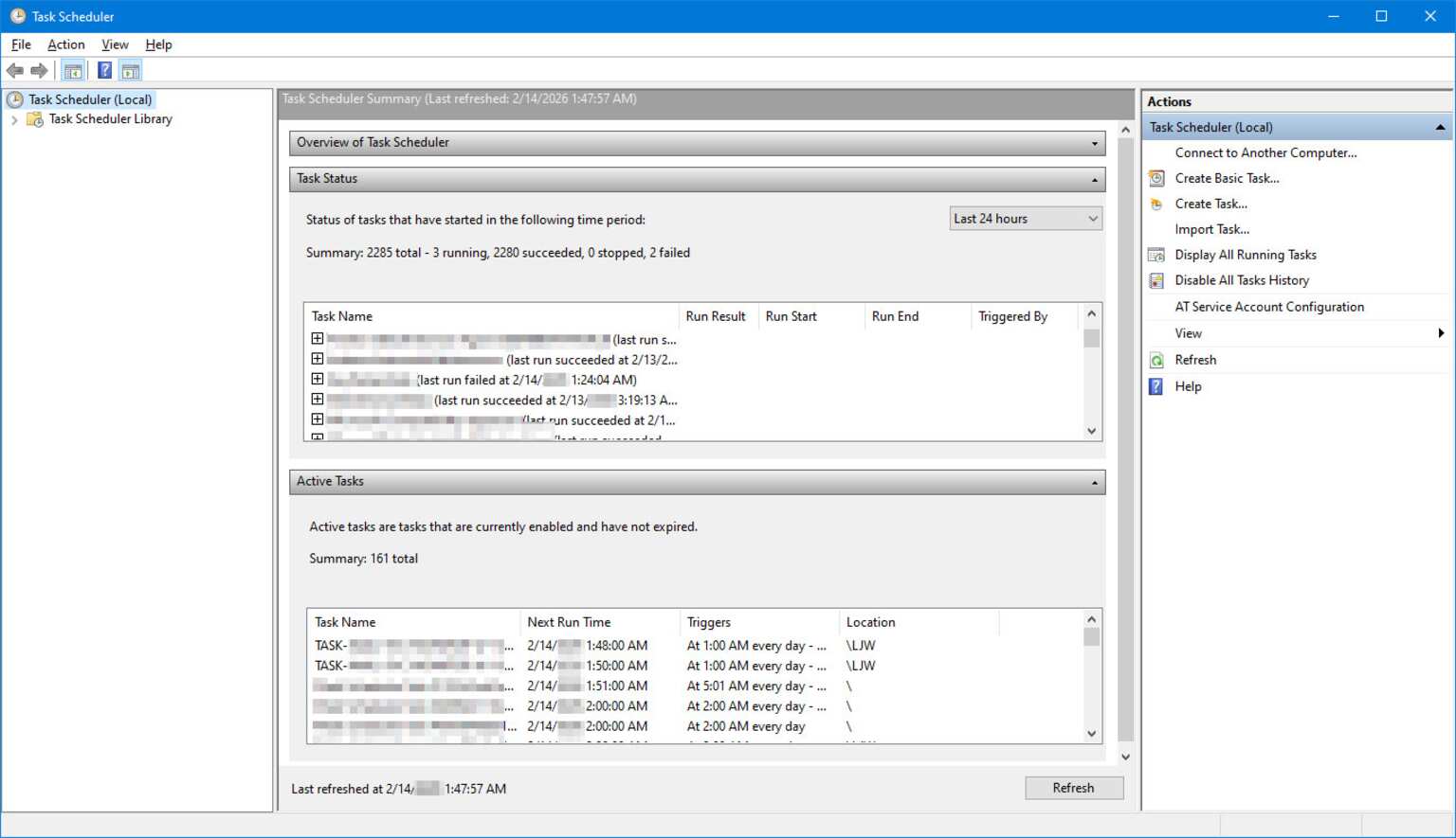 Windows Server ejecuta tareas CRON con una cuenta de usuario oculta